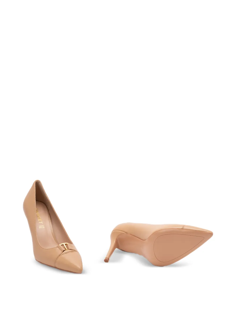 pointed buckle pumps