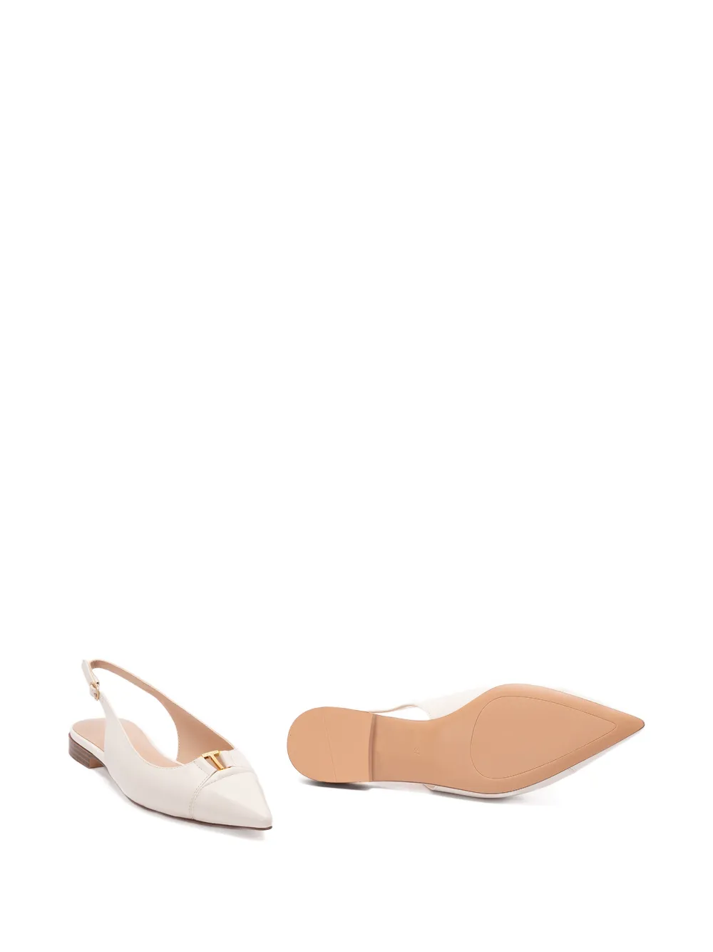 TWINSET pointed slingback pumps Beige