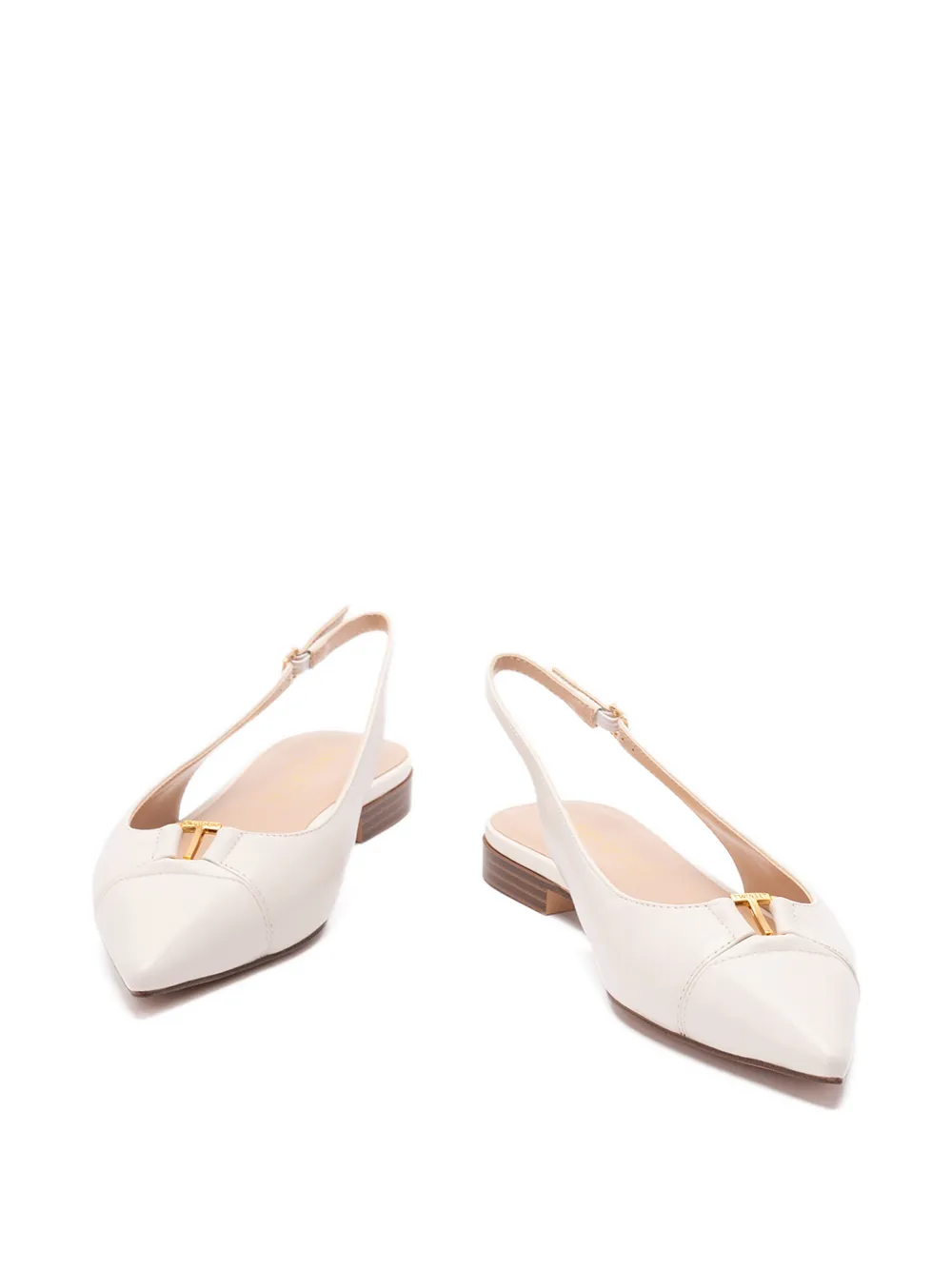 TWINSET pointed slingback pumps Beige
