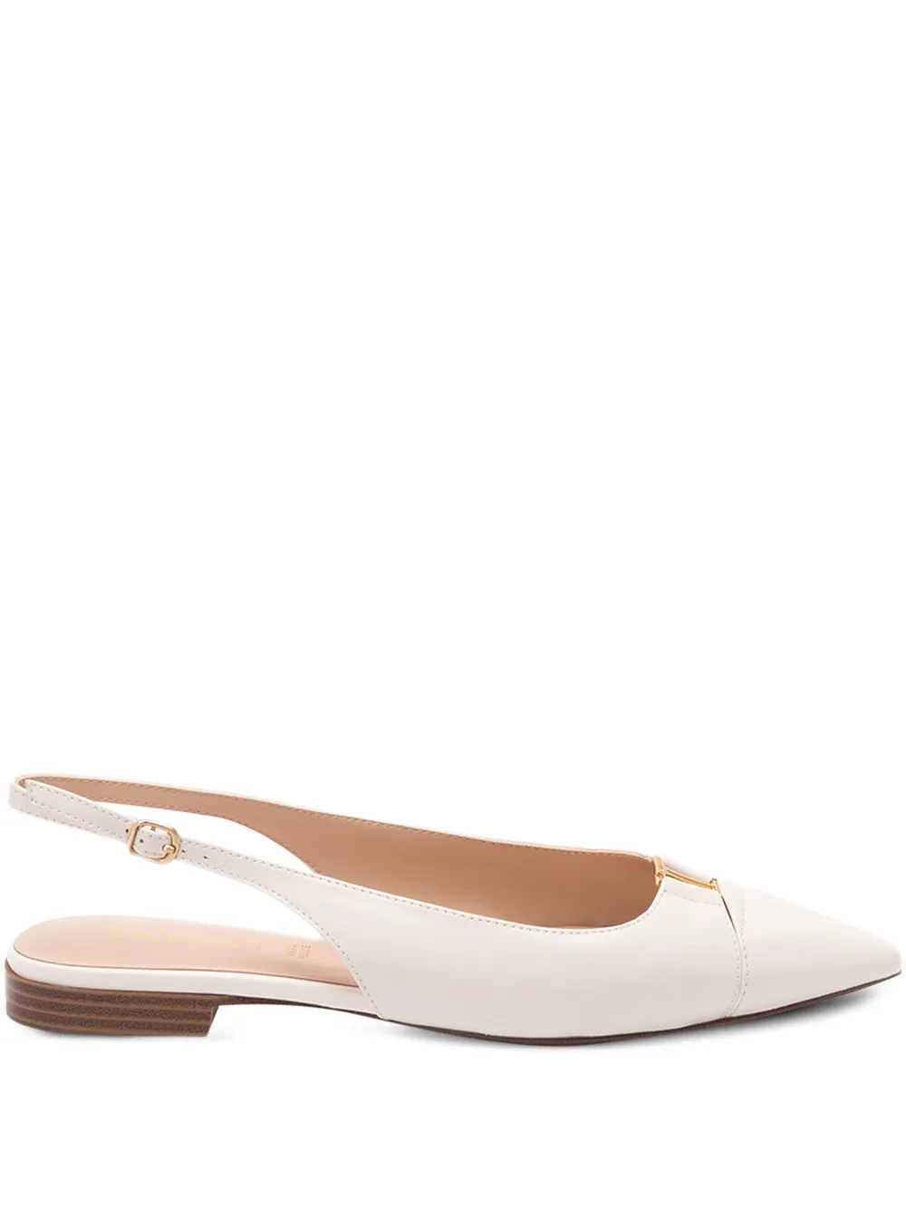 TWINSET pointed slingback pumps - Nude
