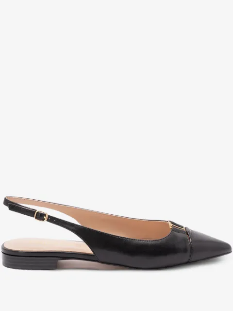 TWINSET leather sling back ballet flats
