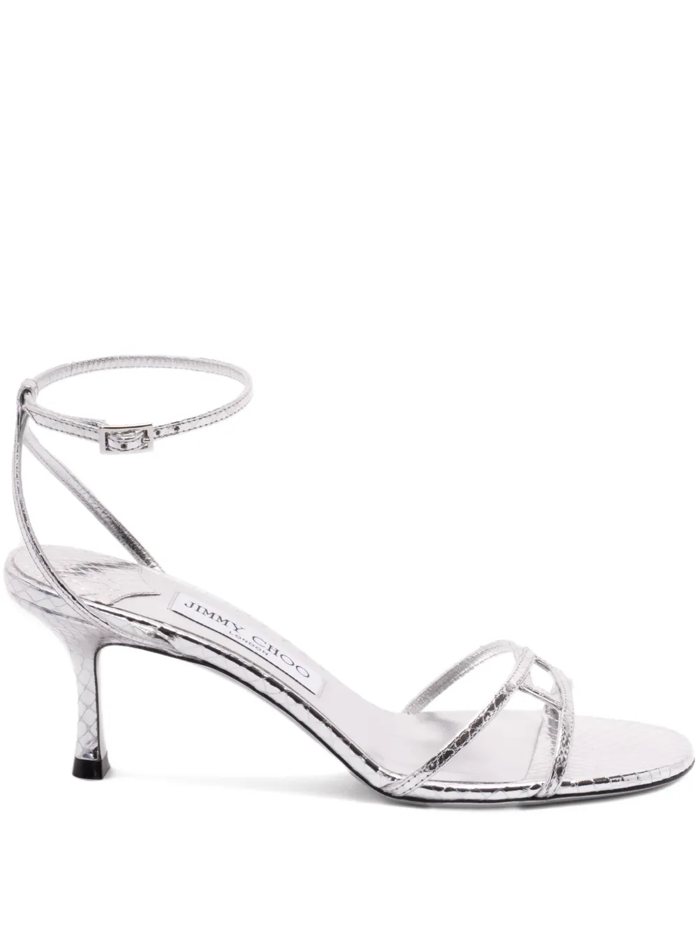 Jimmy Choo ankle-strap heeled sandals - Argento