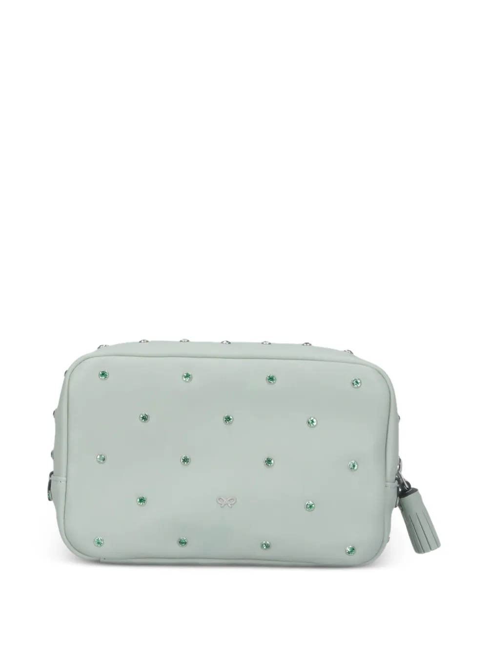 Anya Hindmarch Mini Important Things Clutch Bag in Green, view 2