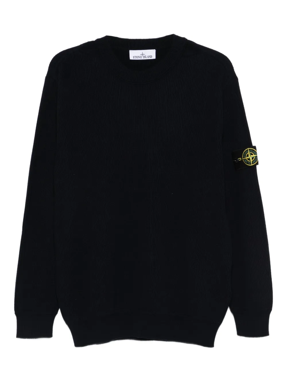 Stone Island ribbed patch sweater | Blue | Image 1