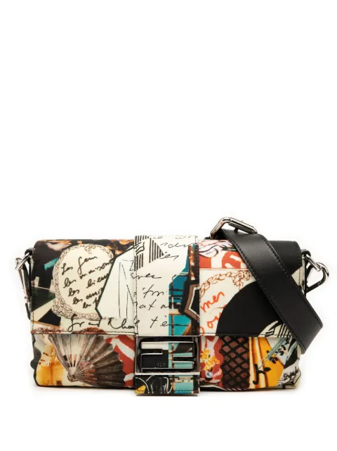Fendi Pre-Owned 2010-2025 Nylon Karl Kollage Convertible Baguette satchel