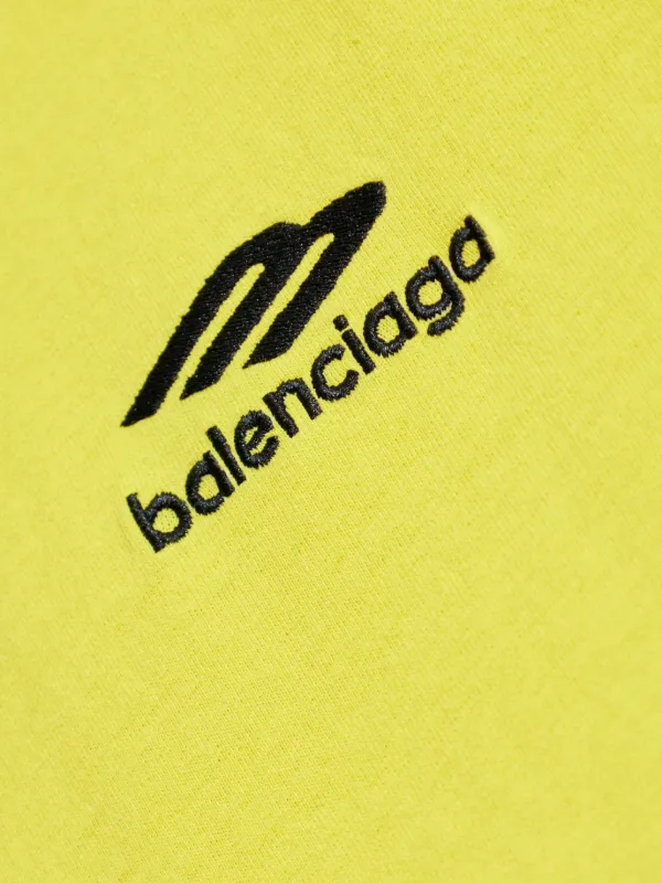 Balenciaga logo-print T-shirt | Yellow | FARFETCH