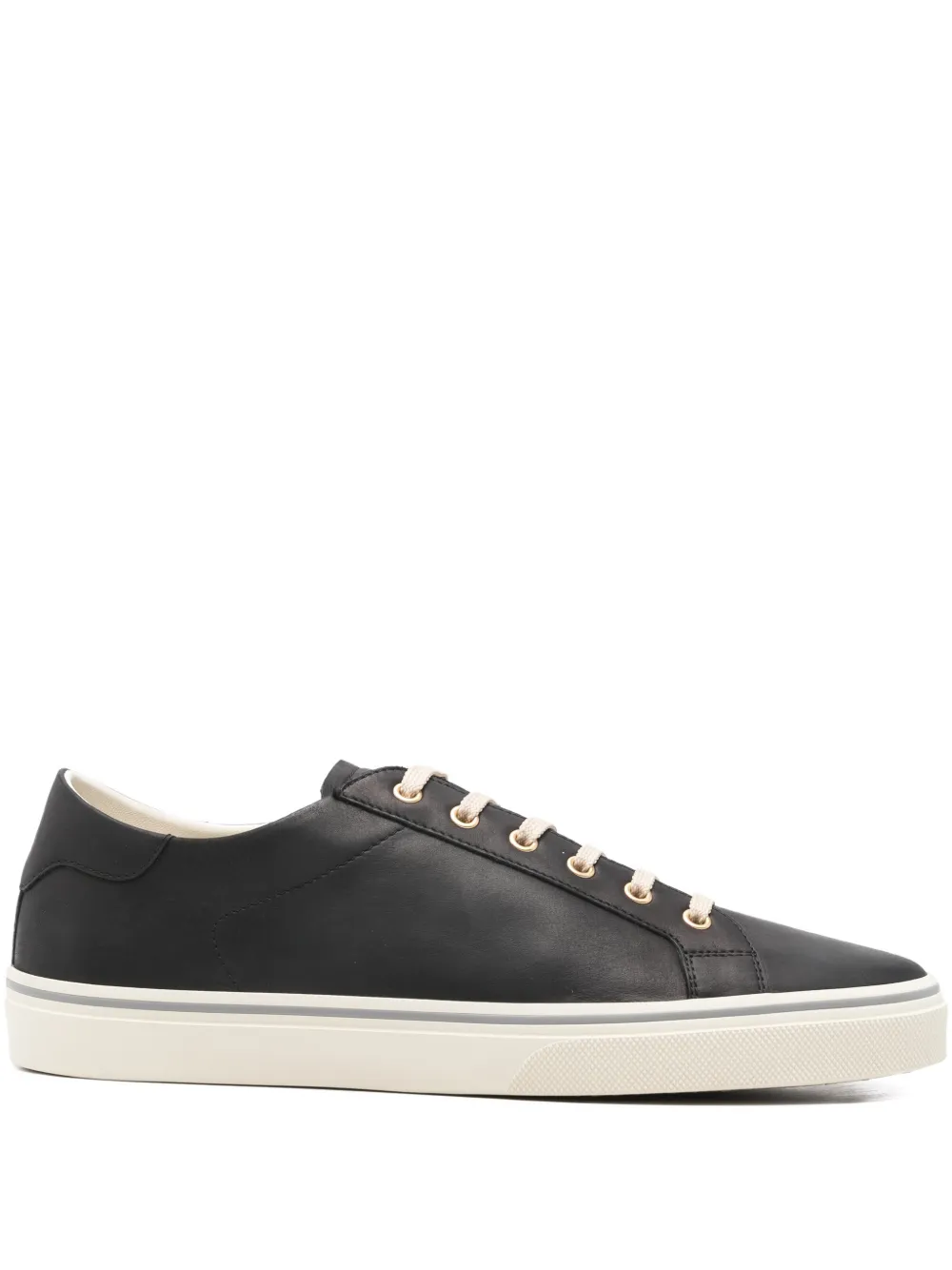 Brunello Cucinelli metallic-eyelet lace-up sneakers - Schwarz