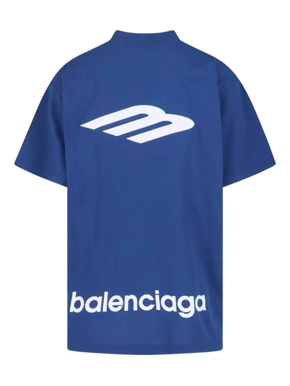 Balenciaga logo-print T-shirt - Blauw