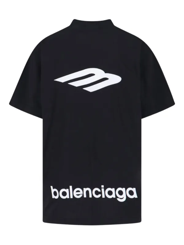 Balenciaga logo-detail T-shirt | Black | FARFETCH