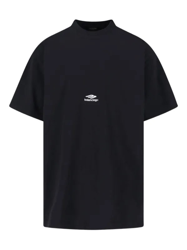Balenciaga logo-detail T-shirt | Black | FARFETCH