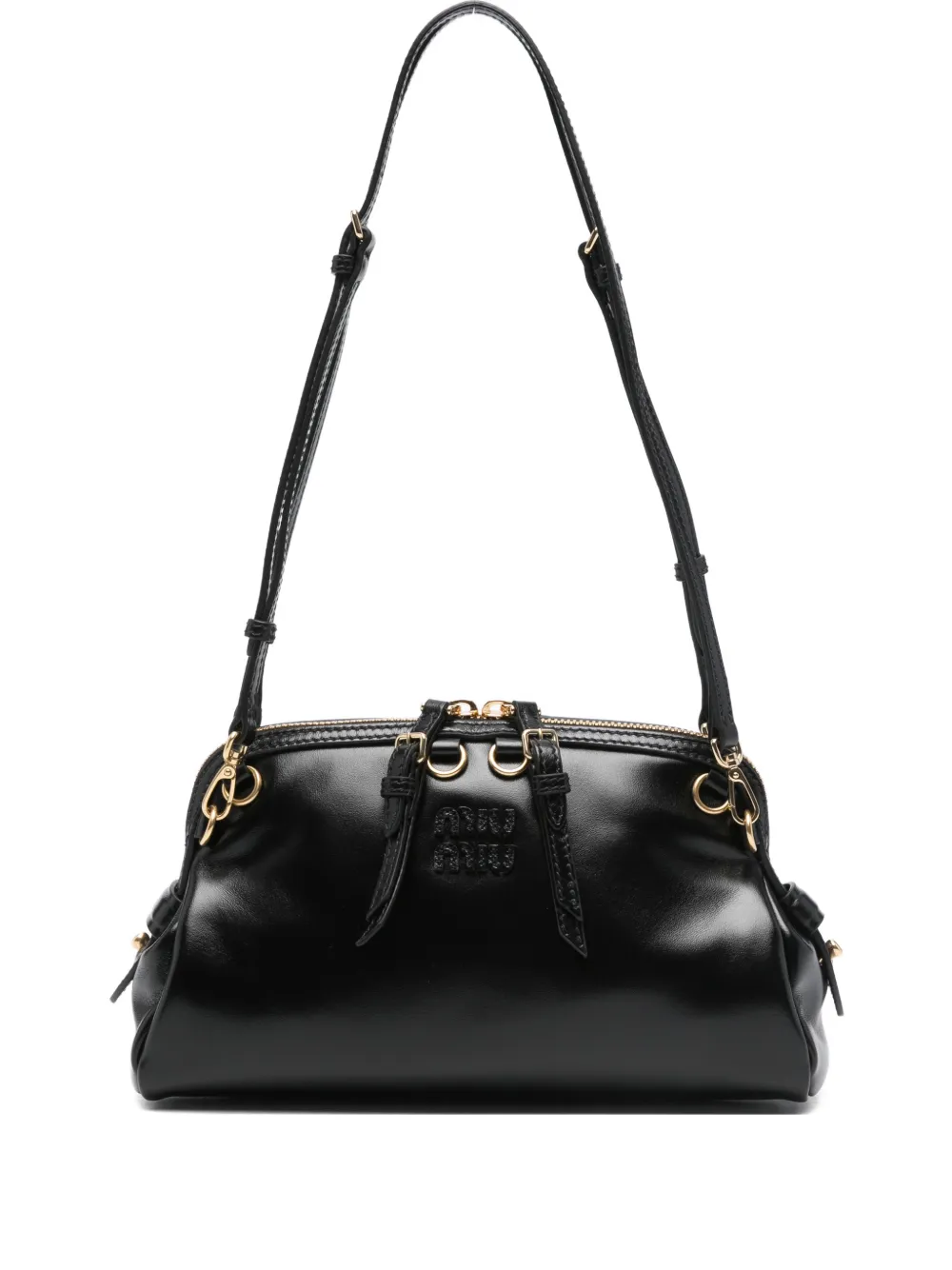 Miu Miu logo-embossed shoulder bag - Nero