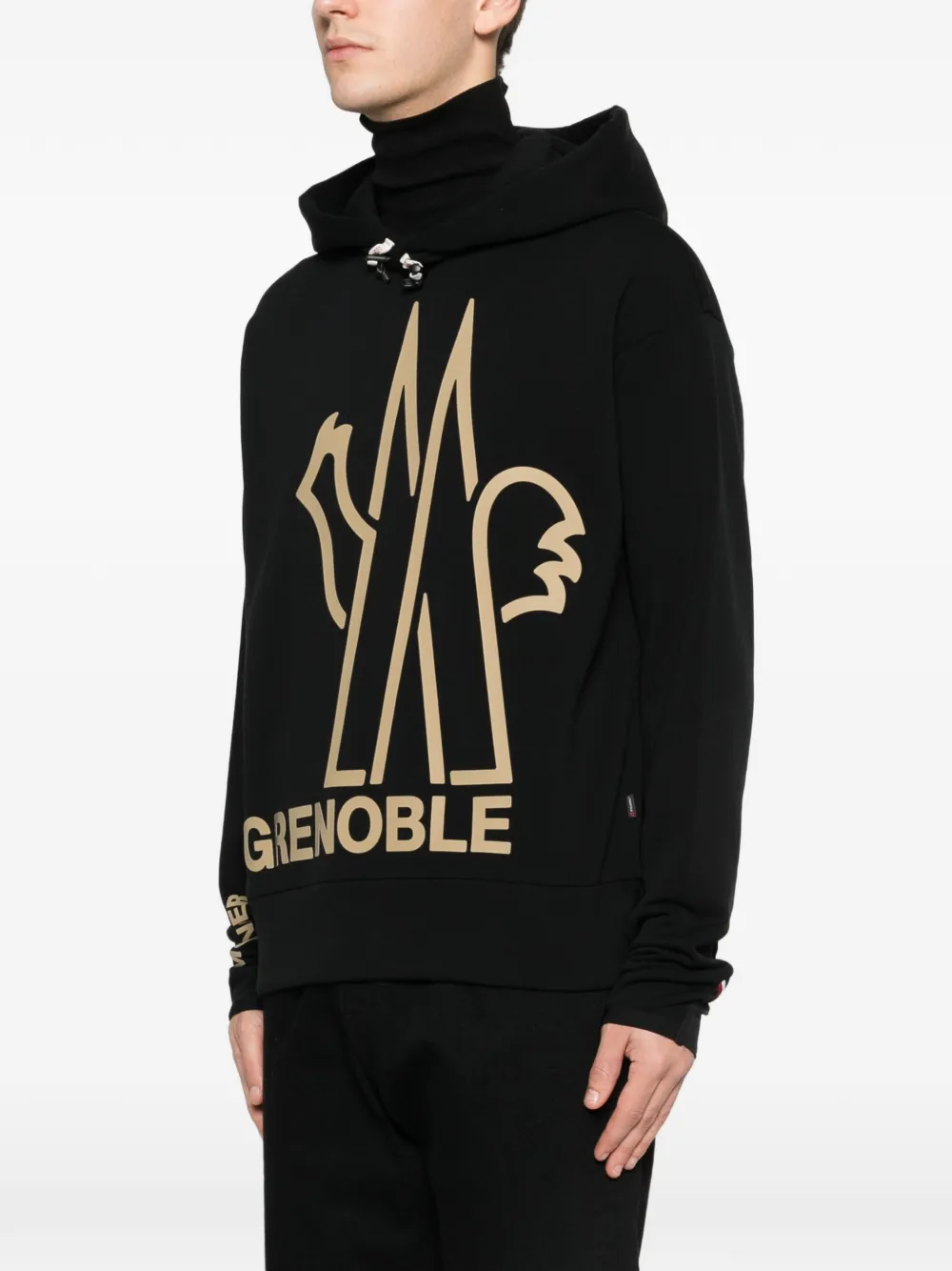 Moncler Grenoble Hoodie met print Zwart