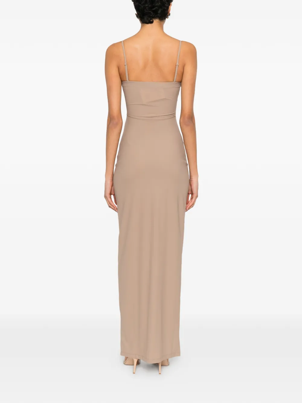 Christopher Esber Midi-jurk met ruches Beige