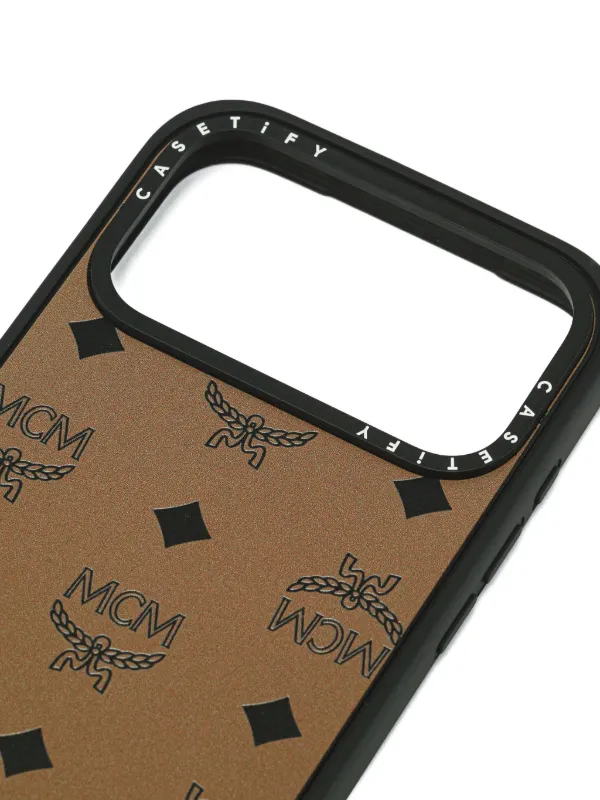 MCM x Casetify monogram-pattern iPhone 17 Pro Max Case | Brown