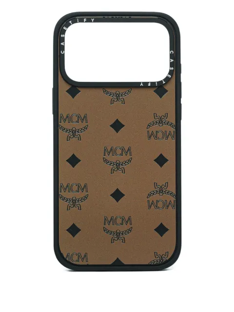 MCM x Casetify monogram-pattern iPhone 17 Pro Max case