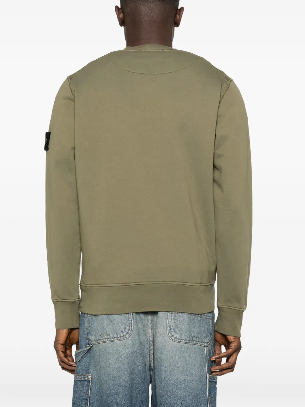 Stone Island Sweater met logopatch Groen