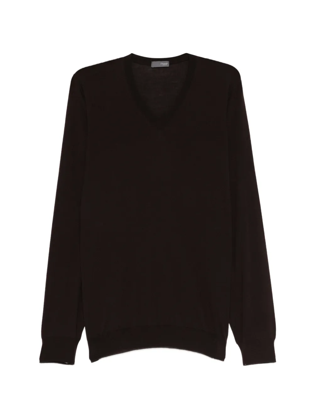 Drumohr Maglione con scollo a V - Marrone