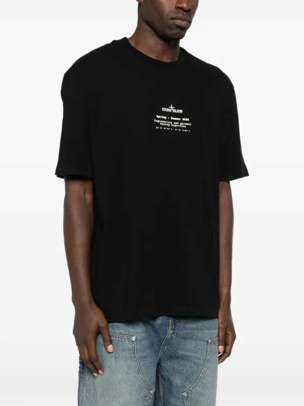 Stone Island logo-print T-shirt | Black | FARFETCH