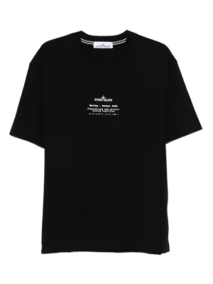 Stone Island Archivio Cotton T-shirt | Black | FARFETCH