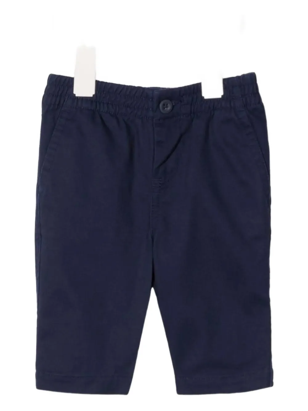 POLO RALPH LAUREN KIDS embroidered-logo flap-pocket trousers - Blu