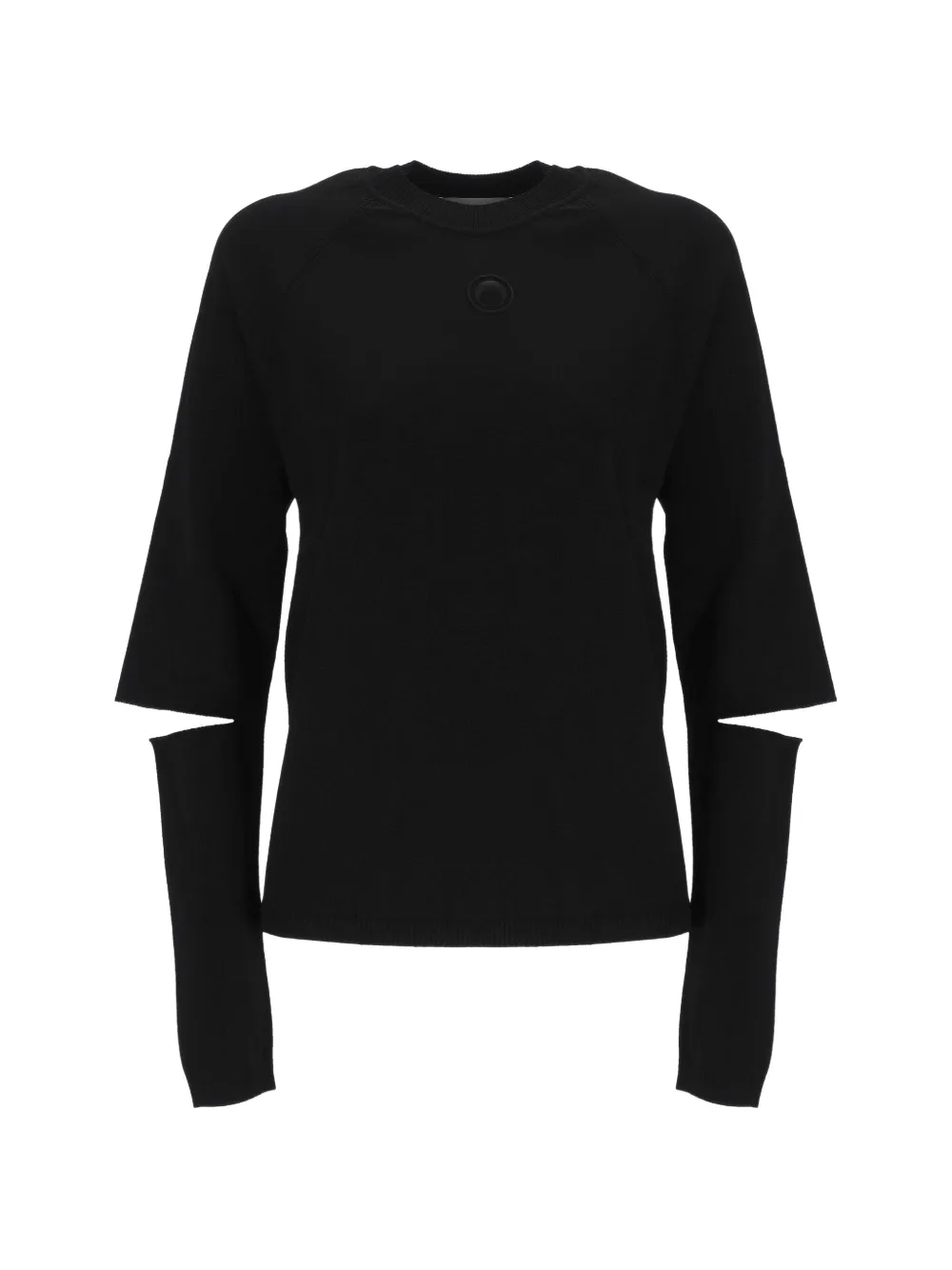 Marine Serre crew-neck cut-out sweater - Schwarz
