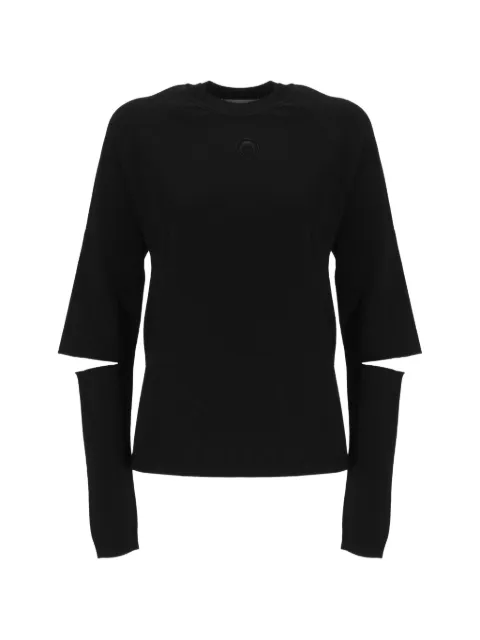 Marine Serre crew-neck cut-out sweater