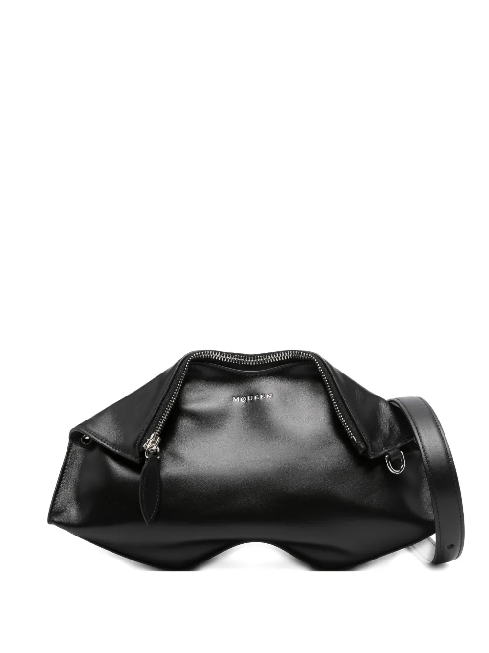 Alexander McQueen Manta zip clutch bag - Nero