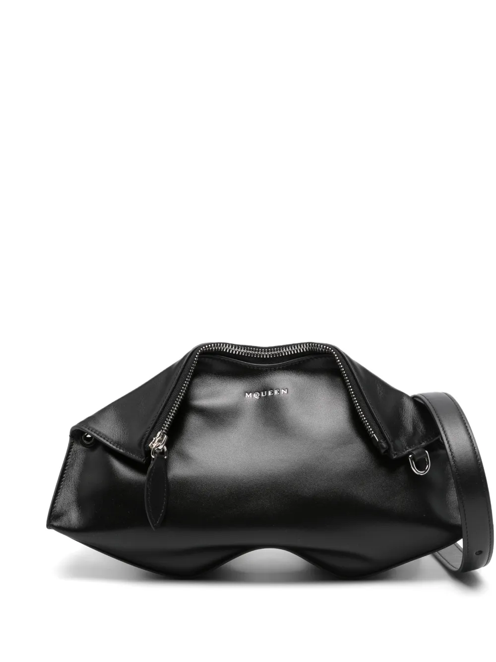 Alexander McQueen Manta zip clutch bag - Nero