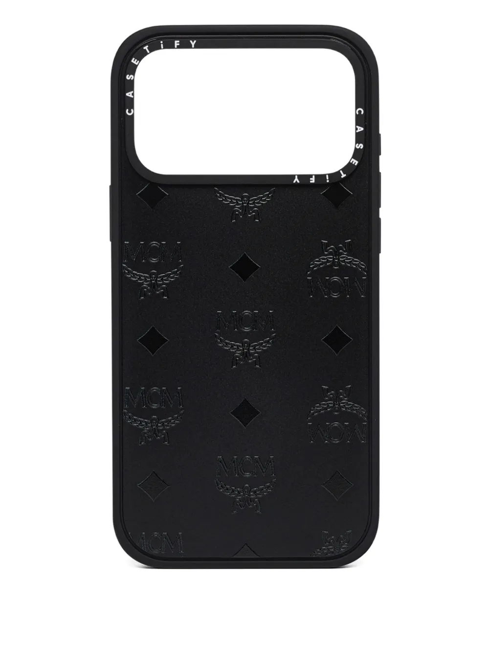 MCM x Casetify monogram-pattern iPhone 17 Pro Max case | Black | Image 1