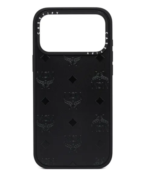 MCM x Casetify monogram-pattern iPhone 17 Pro Max case