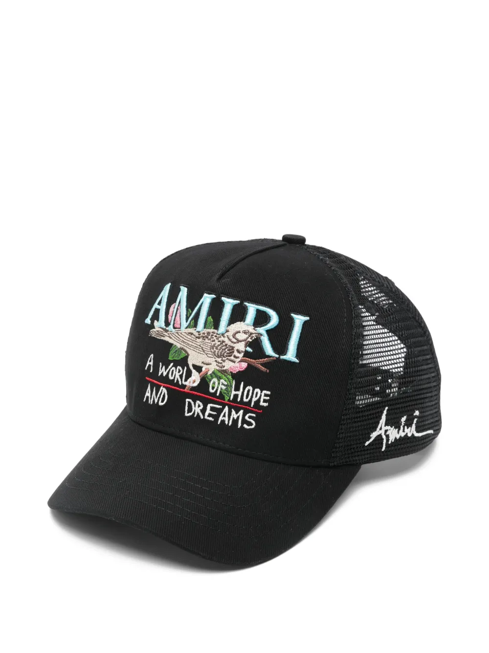 AMIRI embroidered mesh hat - Nero