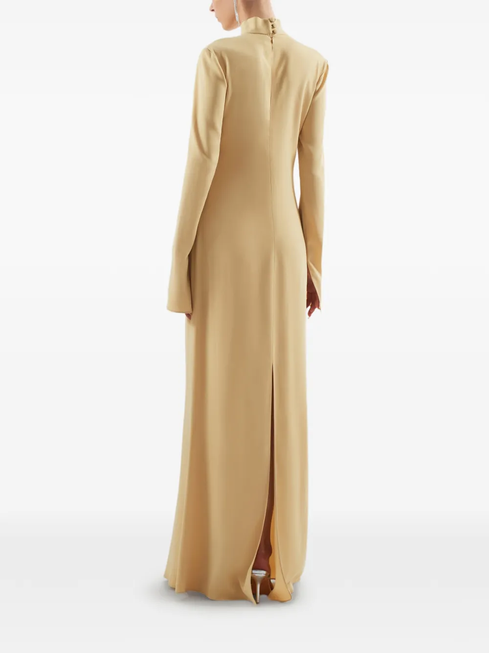 Ziegfeld Embellished High-Neck Maxi Dress