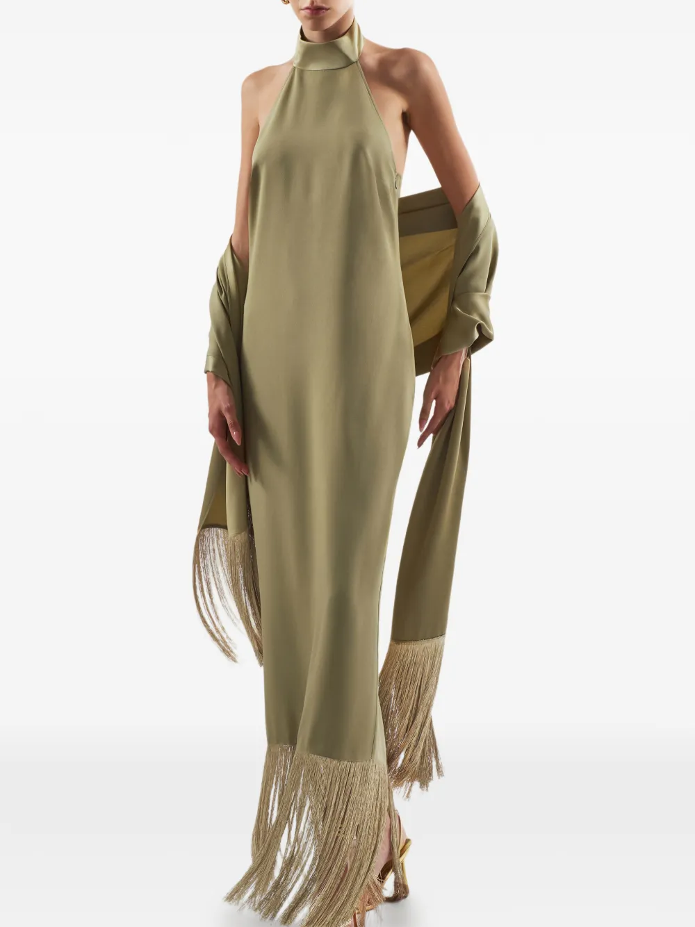 Taller Marmo Zizi Stole tassel scarves - Verde