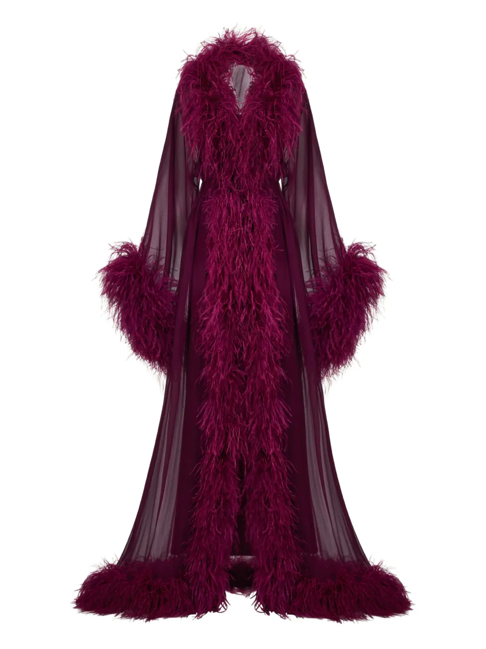 Taller Marmo Vedette feather maxi dress - Purple