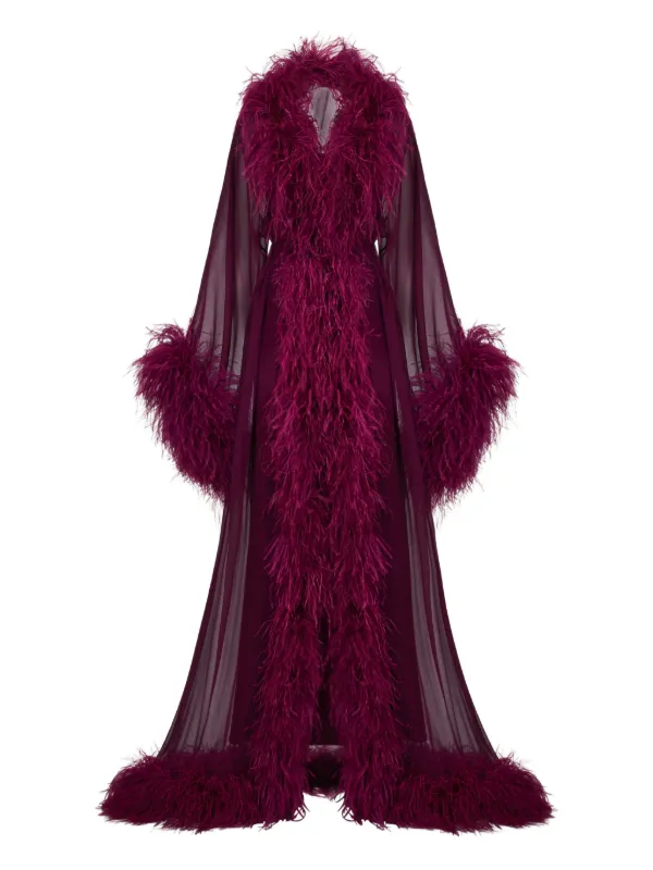 taller marmo purple dress Trebbia Kaftan in Plum