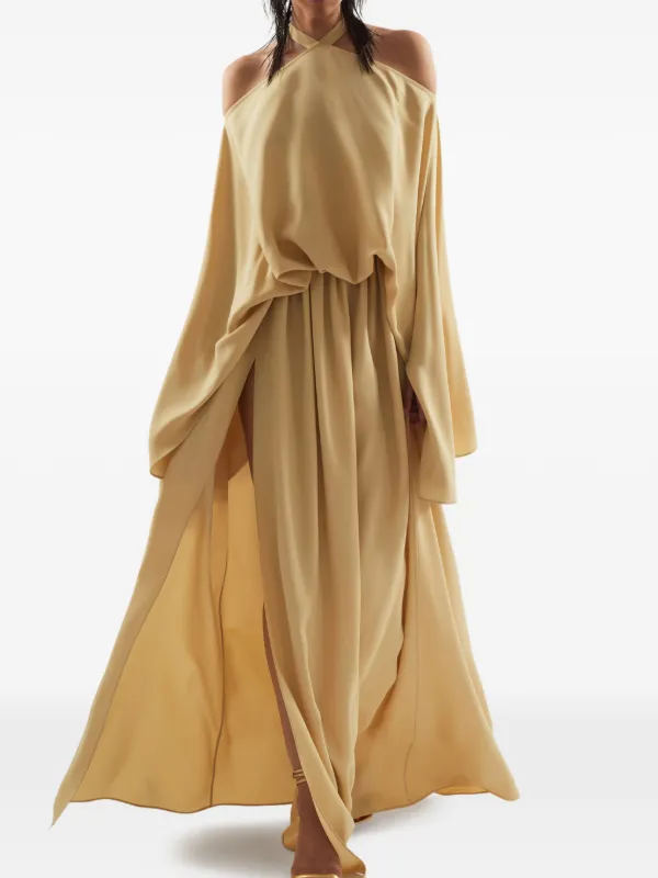 Taller Marmo Sundance halter-neck Maxi Dress | Yellow | FARFETCH