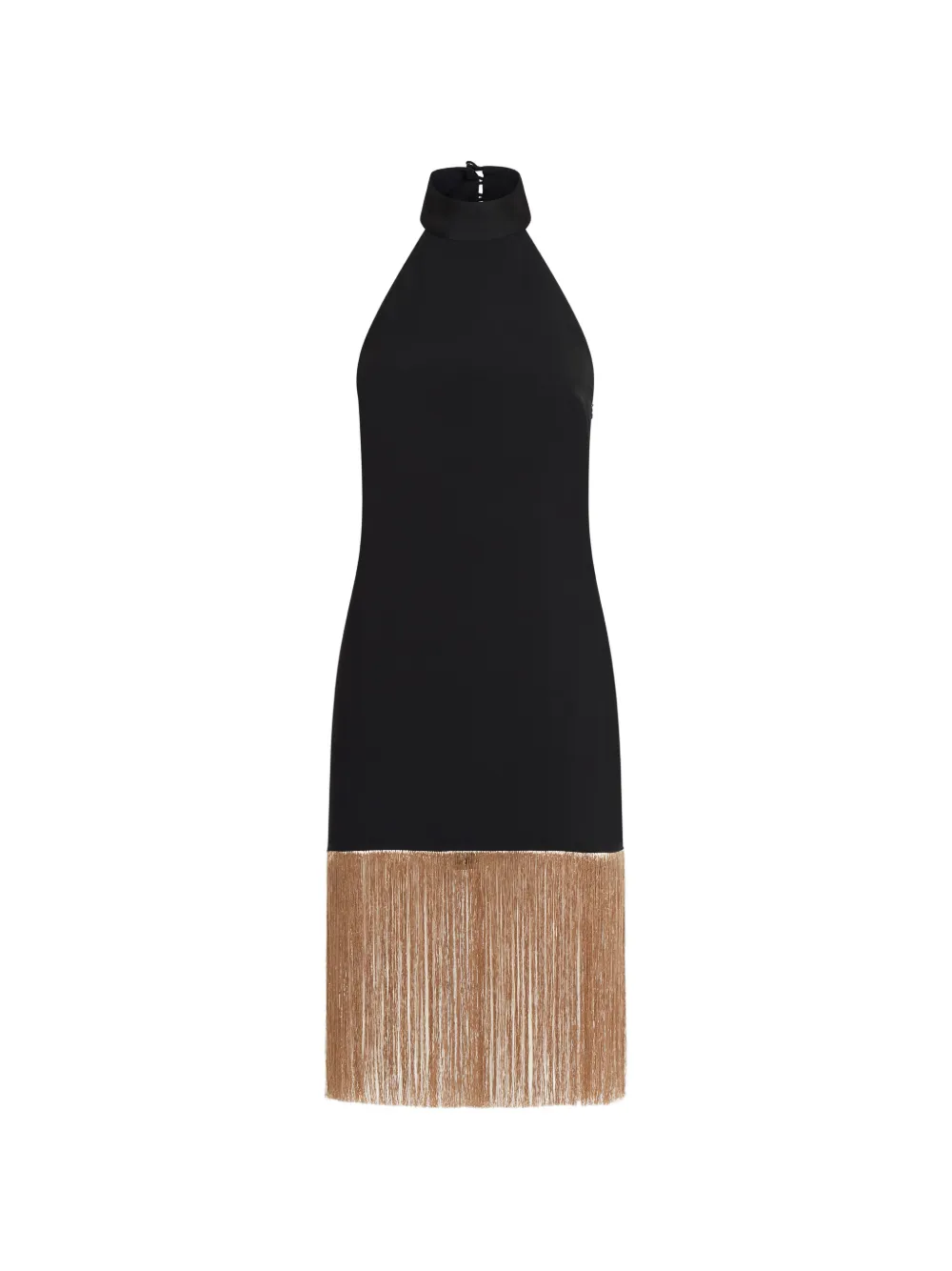Taller Marmo Berlin halterneck fringed mini dress - Black