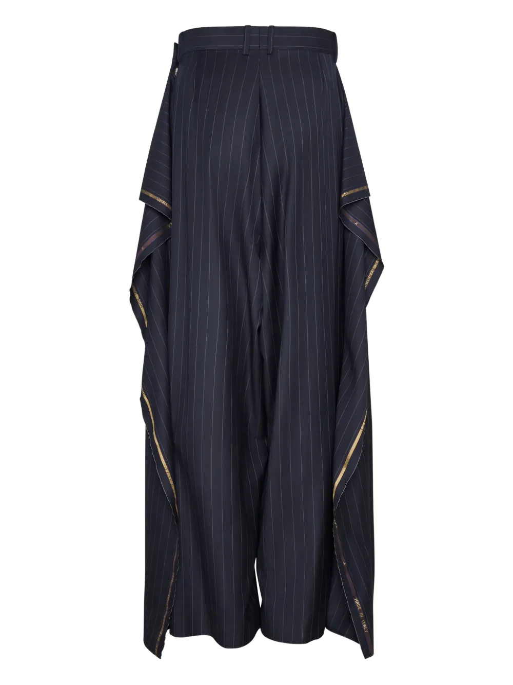 Hed Mayner layered pinstripe trousers | Wide Leg Pants | Image 2
