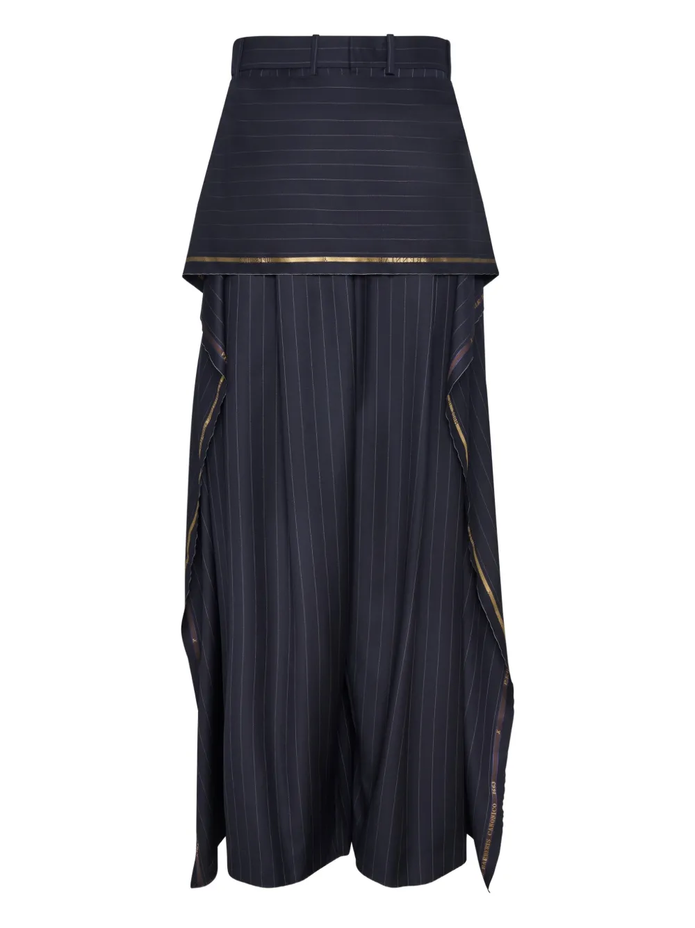 Hed Mayner layered pinstripe trousers | Blue | Image 1