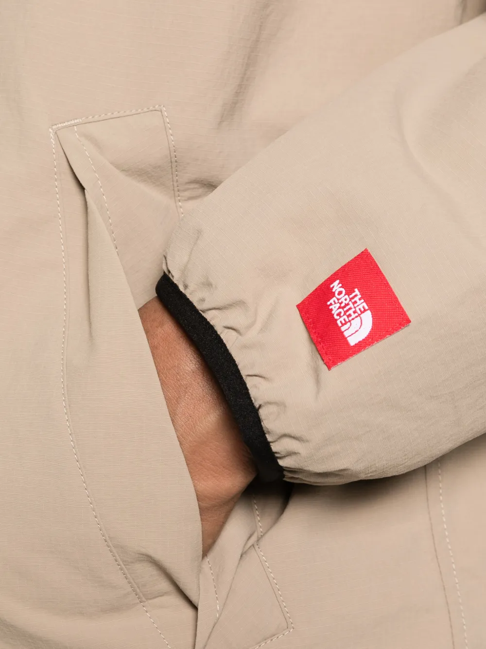 The North Face Omkeerbaar jack met fleece textuur Beige