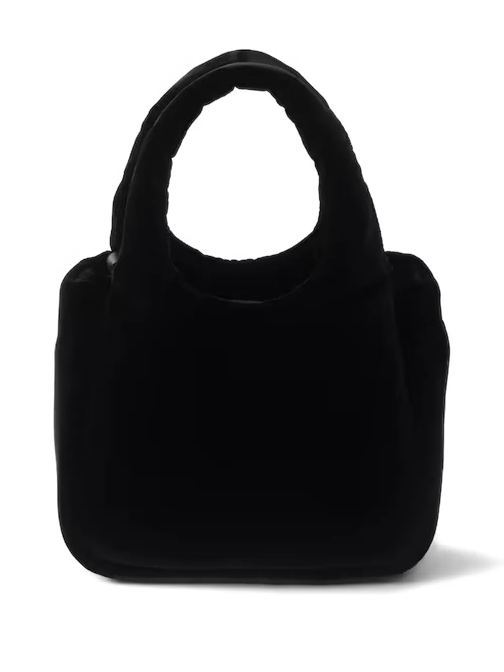 Prada mini logo-plaque tote bag - Zwart