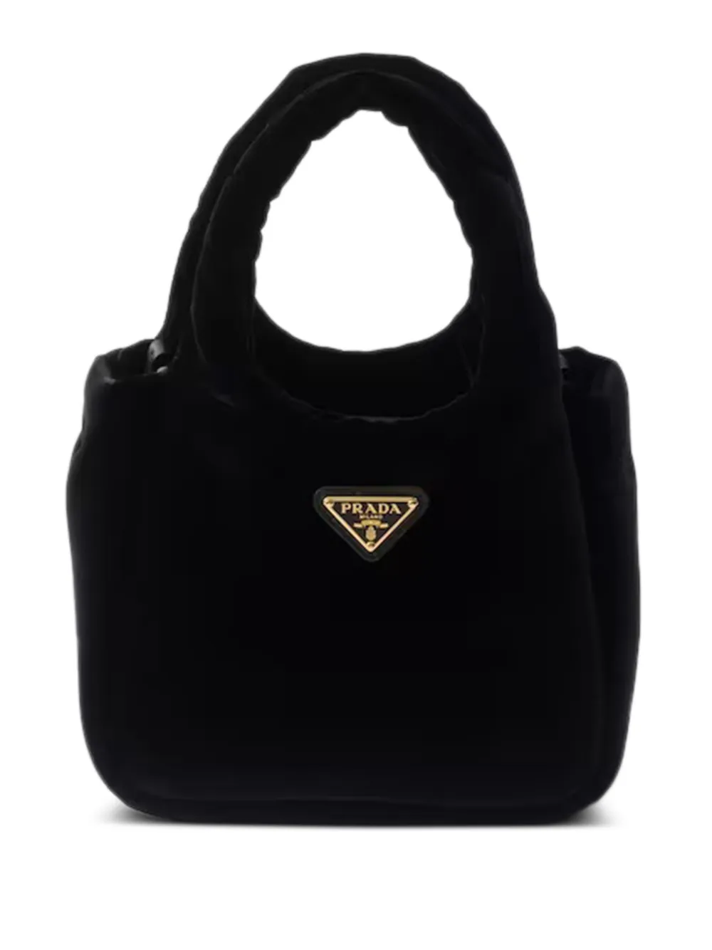 Prada mini logo-plaque tote bag - Nero