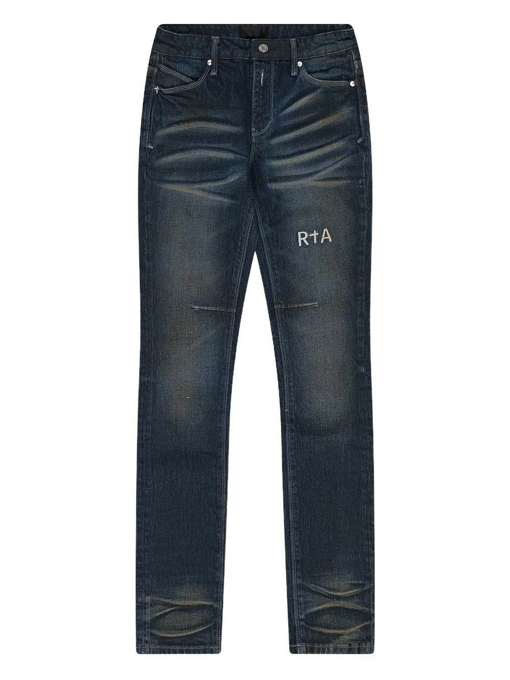 RTA Bryant distressed skinny jeans - Blu