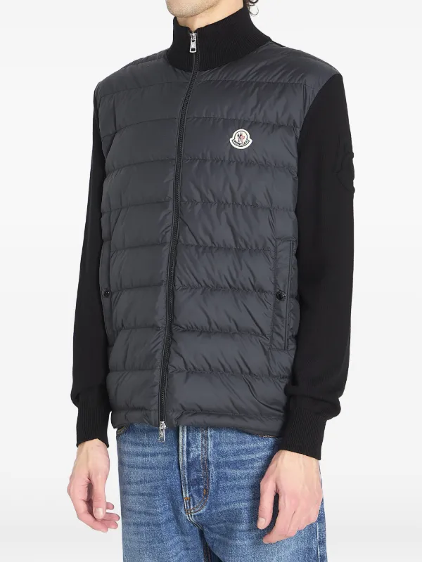 Moncler Padded zip-up Cardigan | Black | FARFETCH RO