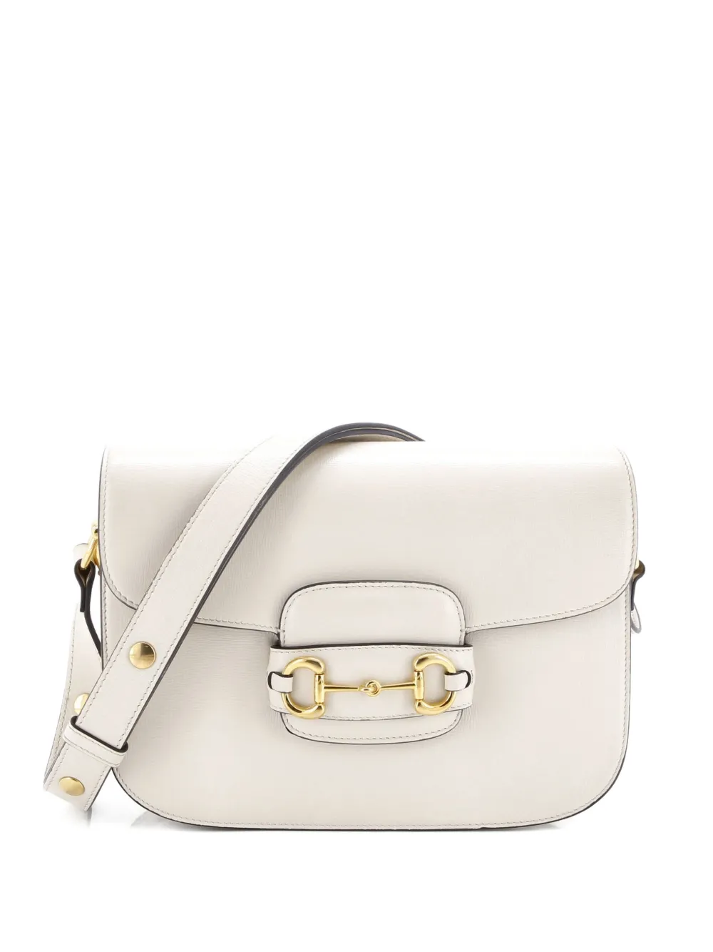Gucci Pre-Owned Horsebit 1955 Leather Small shoulder bag - Bianco