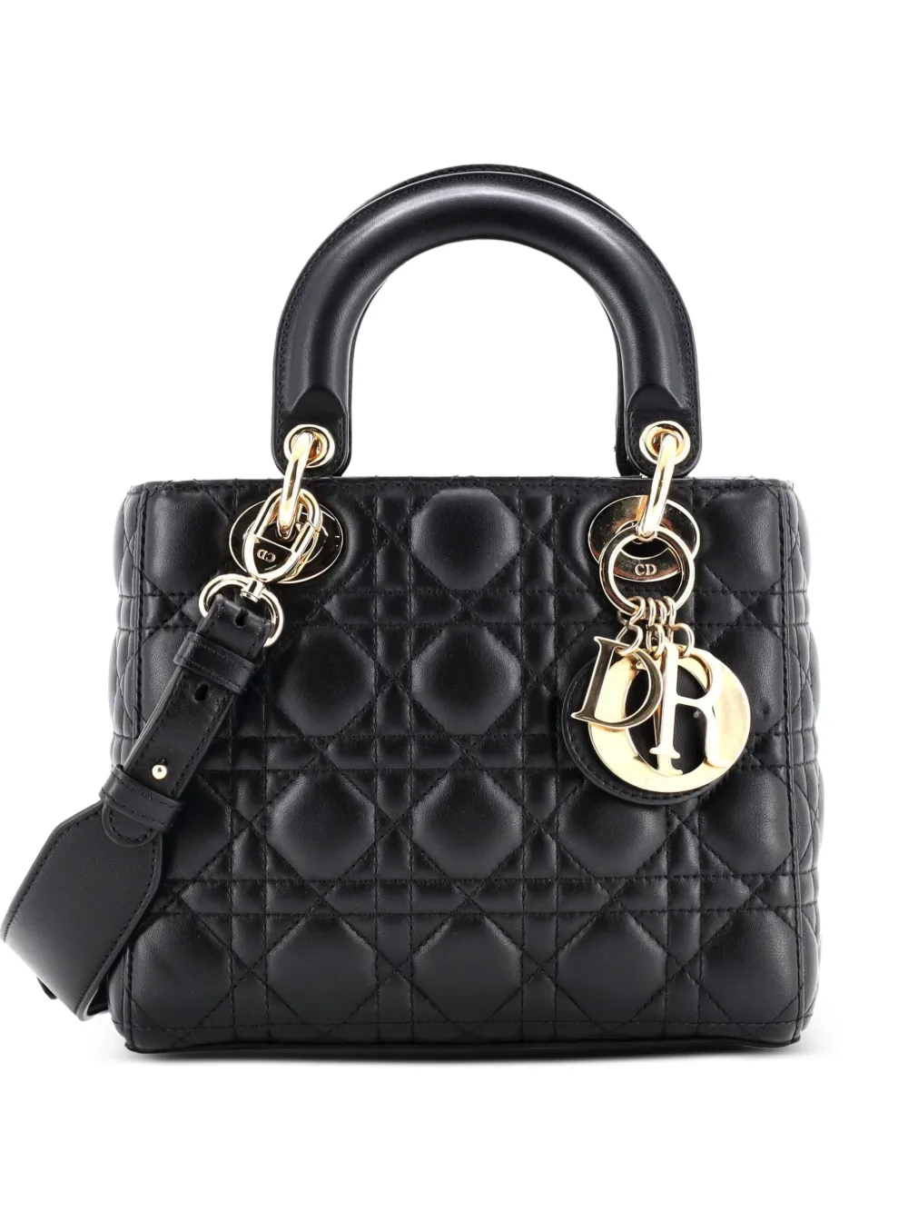 Christian Dior Pre-Owned My ABCDior Lady Dior Bag Cannage Quilt Leather Small satchel - Nero