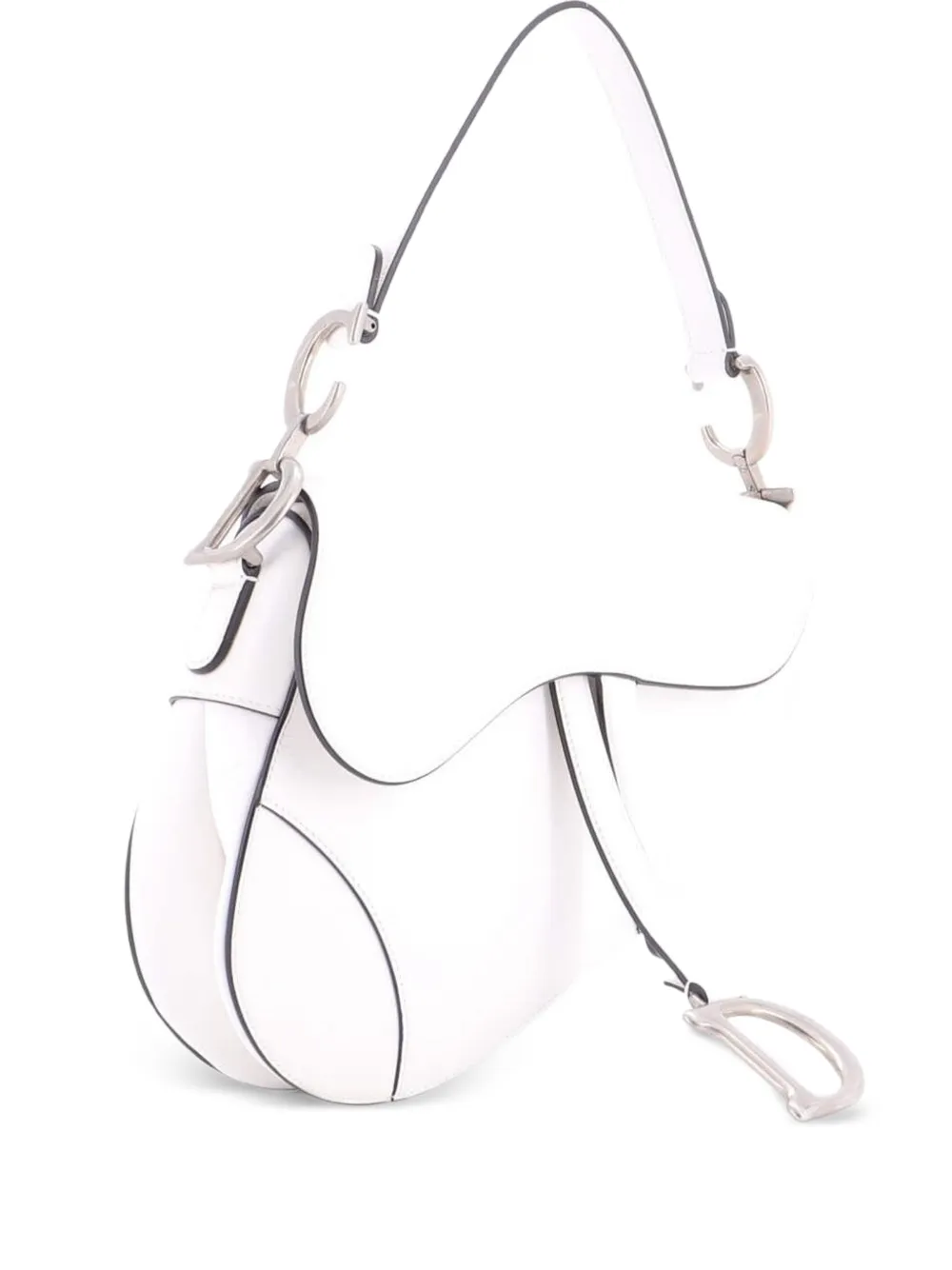 Christian Dior Pre-Owned Saddle Handbag Leather Medium shoulder bag - Weiß