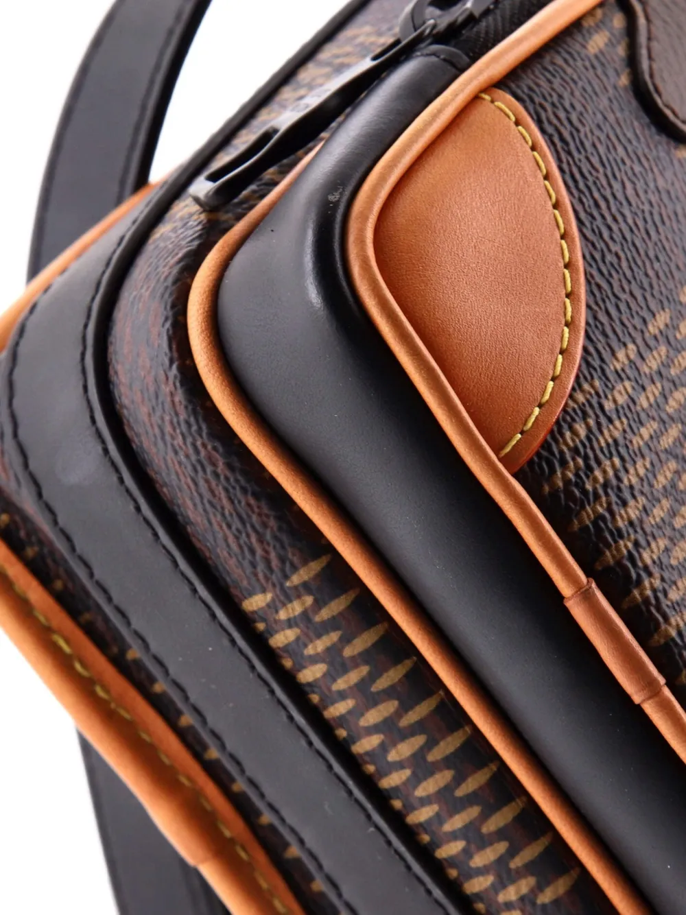 LOUIS VUITTON Pre-owned Nigo Amazone Messenger Bag Limited Edition Giant Damier And Monogram Canvas Nano Crossbody Bag In Brown