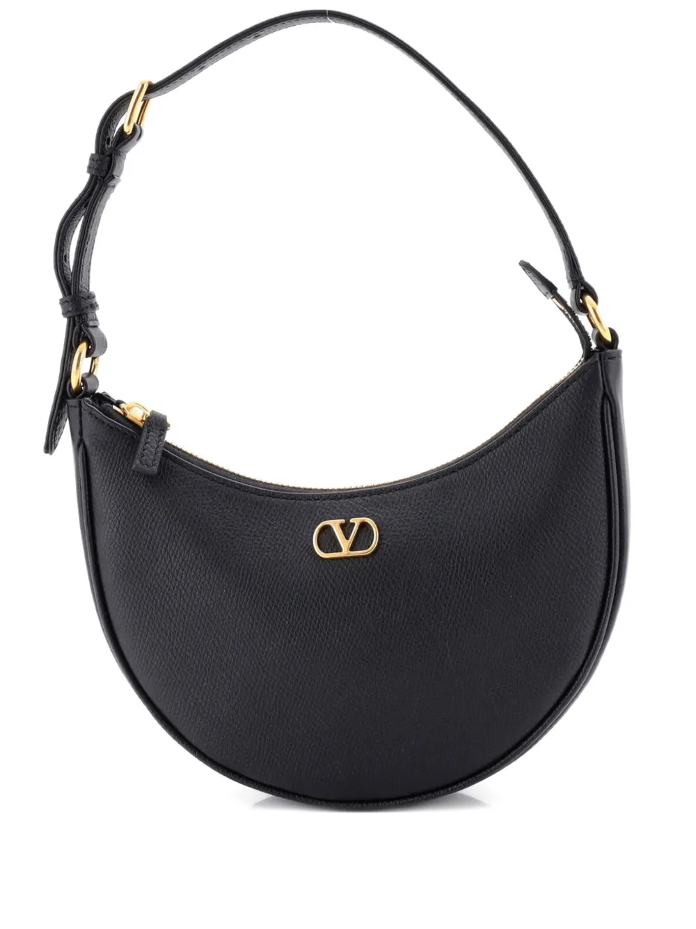 Valentino Garavani Pre-Owned Crescent Hobo Leather Mini shoulder bag - Nero