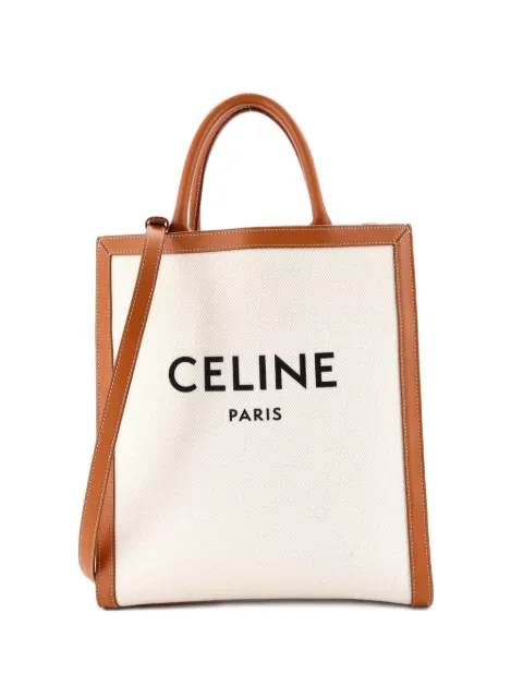Celine Pre-Owned Vertical Cabas Canvas with Leather Small tote bag